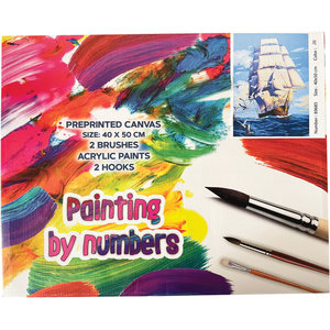 Festés szám szerint Vitorlás hajó 40 x 50 cm-3