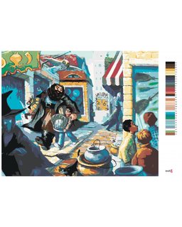 Festés a számok szerint Cross Street (Harry Potter)-3