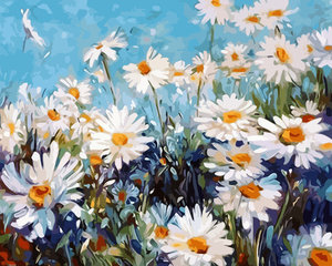 Festmény szám szerint Százszorszépek 30x40 cm-1