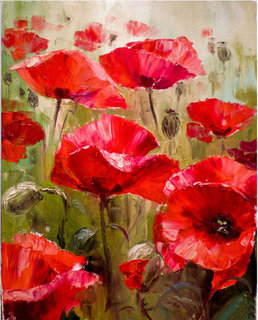 Festmény szám szerint Pipacs 30x40 cm-1