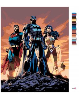 Festék a számok szerint Wonder woman, Batman és Superman-3