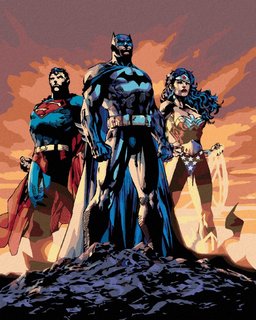 Festék a számok szerint Wonder woman, Batman és Superman-1