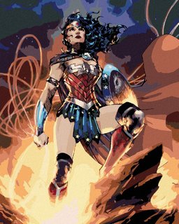 Festék a számok szerint Wonder woman a sziklán-1