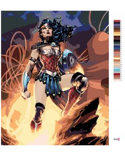 Festék a számok szerint Wonder woman a sziklán-3