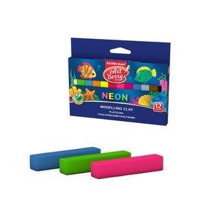 Modellező gyurma ArtBerry® Neon Aloé Verával, 12 színben-1