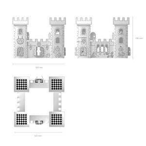 Kiszínezhető házikó - Lovagi vár-4