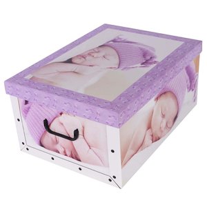 Tároló box Babies sleep purple midi-1