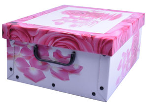 Tároló doboz, fehér / rózsaszín-1