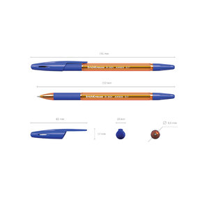 Golyóstoll R-301 Amber Stick&Grip 0.7-3