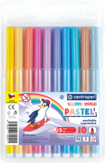 Filctollak Colour world Pastel, 10 szín-1