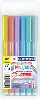 Filctollak Colour world Pastel, 6 szín-1