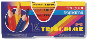 Színes ceruzák Tricolor vastag lakkozott, 12 színben-1