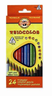 Színes ceruzák Tricolor vékony, 24 színben-1
