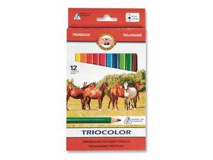 Triocolor zsírkréta 3142/12 háromszög alakú-1