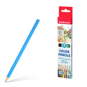 Hatszögletű színes ceruzák, 6 szín-1