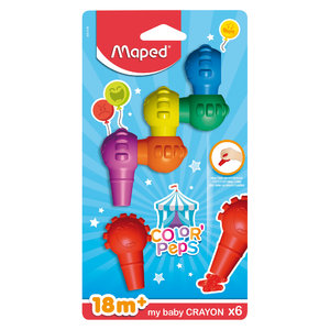 Viaszkréták Baby Crayons, 6 színben-1