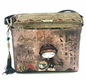  Négyszögletű válltáska, Explorer-1