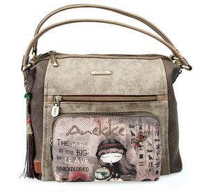 Közepes méretű  barna kézitáska, Explorer-1