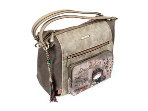 Közepes méretű  barna kézitáska, Explorer-2