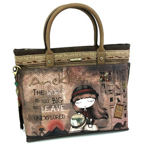 Nagyméretű kézitáska Explorer, fogantyúval és övvel-1