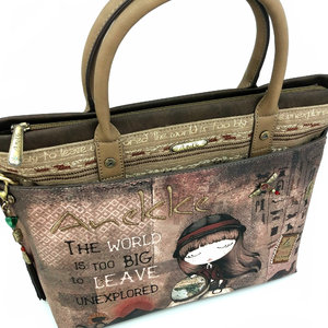 Nagyméretű kézitáska Explorer, fogantyúval és övvel-5