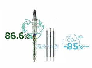 Golyóstoll B2P EcoBall Ocean Plastic Medium piros-4