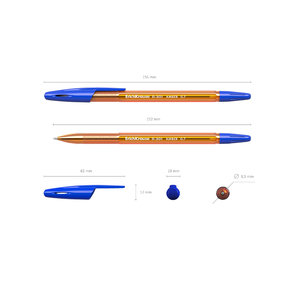 Golyóstoll R-301 Amber Stick 0.7, 3 darabos kiszerelés-4