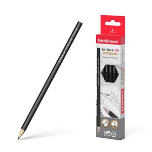 Grafit ceruza  Jet Black 100 HB, hatszögletű-1