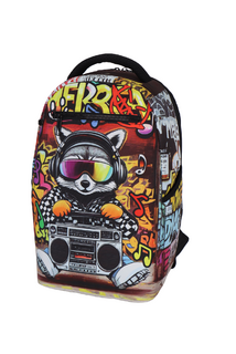 RUKKY ART Raccoon Radio iskolai hátizsák, 20 l-2