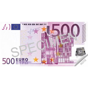 Jegyzettömb "500 Euro" bankjegy motívummal-1