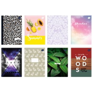 A5-ös keményfedeles füzet, 96 lap, tiszta, sokféle minta-1