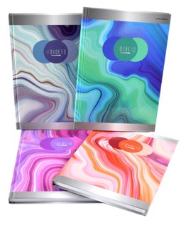 Keményfedeles füzet Wonders A5, 96 lap, vonalas, mix-3