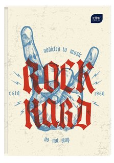 Zápisník Rock hard A5, 96 listů, linkovaný-1