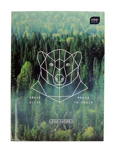 Zápisník Wild nature - bear A5, 96 listů, čistý-1