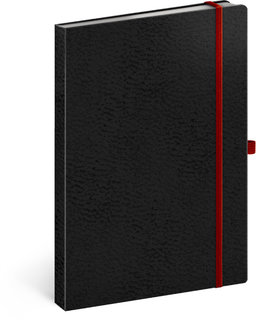 Jegyzetfüzet Vivella Classic fekete / piros, vonalazott-1