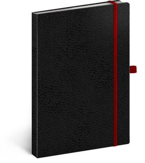 Jegyzetfüzet Vivella Classic fekete / piros, pöttyös-1