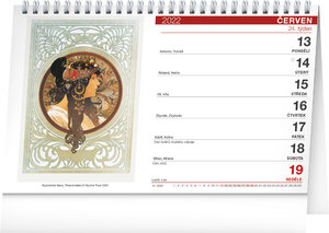 Asztali naptár Alfons Mucha 2022 nagyobb-2