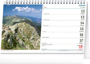 Stolní kalendář Až na vrcholky hor 2023-2