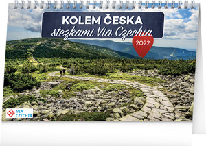Stolní kalendář Kolem Česka stezkami Via Czechia 2022-1
