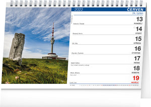 Stolní kalendář Kolem Česka stezkami Via Czechia 2022-2