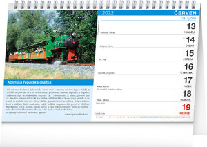 Stolní kalendář Vlaky a železnice 2022-2