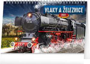 Stolní kalendář Vlaky a železnice 2022-1