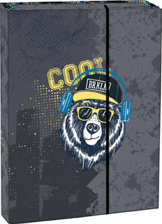 Desky na sešity s klopou A5 Cool bear-1