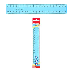 Műanyag vonalzó pasztell, 20 cm, kék-1