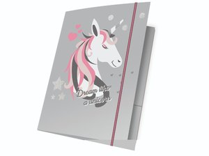 Irattartó tok gumizsinórral A4 Egyszarvú-1