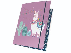 Irattartó tok gumizsinórral A4 Láma-1