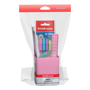 Íróasztal szervező Base Pasztell rózsaszín-3