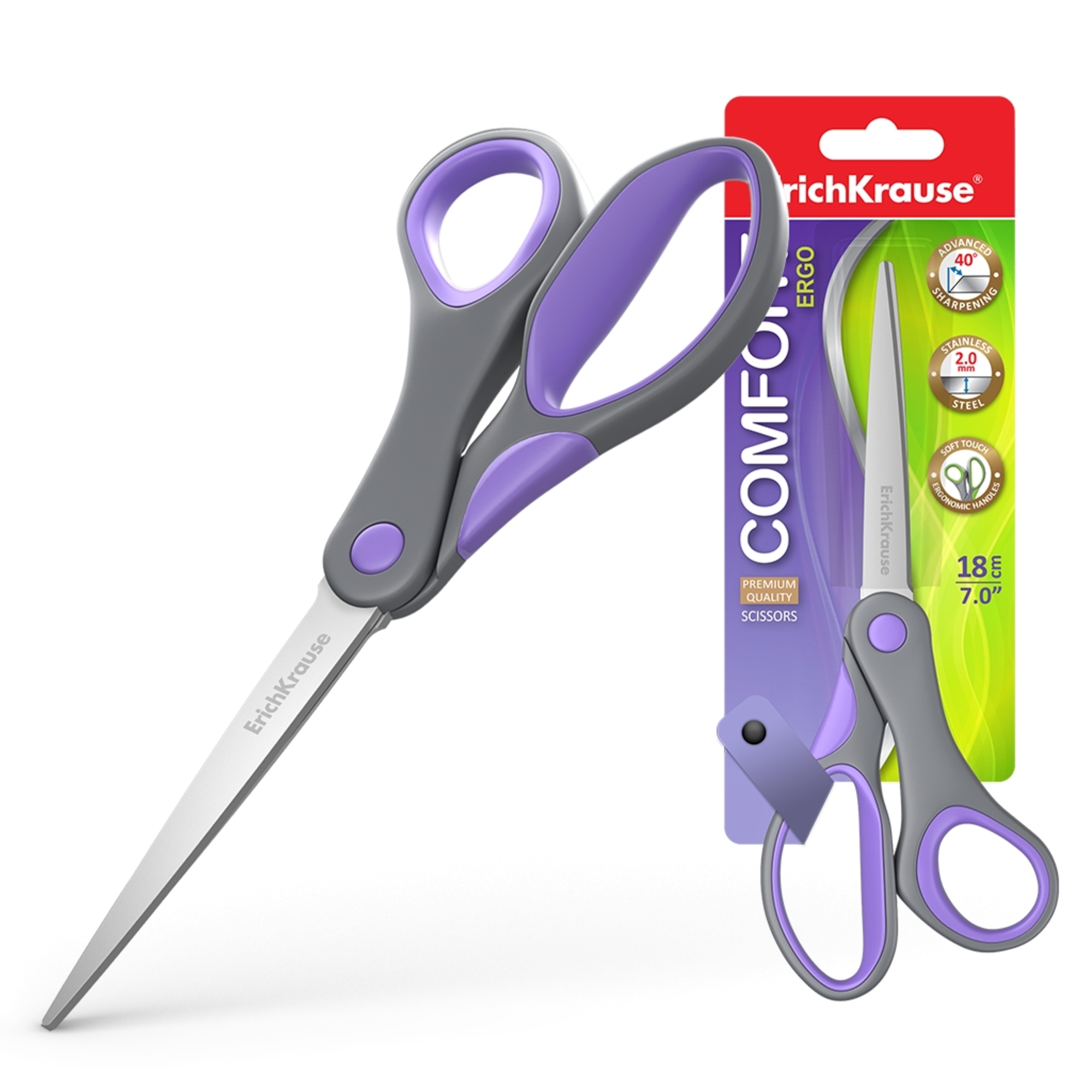 ножницы черные. ручк. ножницы attache 169 мм. прорезин. прорезин.